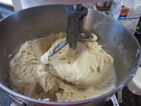 dough in mixer